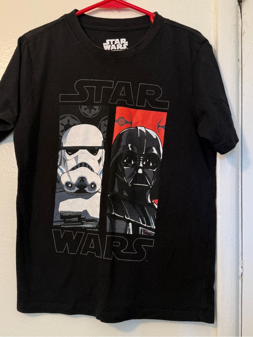 Star Wars Darth Vader Stormtrooper Graphic Tee Kids Size M (8) Black Mad Engine